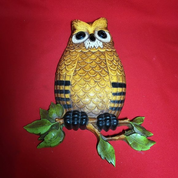 VTG Homco Plastic Owl Wall Hanging Plaque Decor - Picture 6 of 13